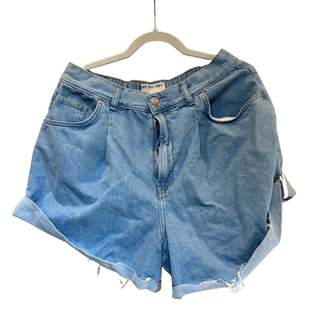 We The Free Light Blue Denim Jean Shorts